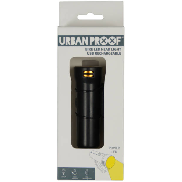 Urban Proof High Brightness USB Oplaadbaar Koplamp Led Zwart