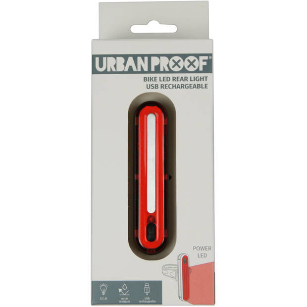 Urban Proof Ultra Bright USB Oplaadbaar Achterlicht Led Zwart