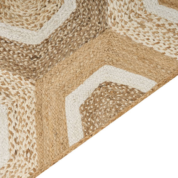 Beliani BASOREN - Laagpolig-Beige-Jute