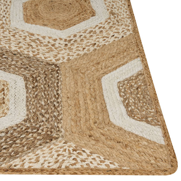 Beliani BASOREN - Laagpolig-Beige-Jute