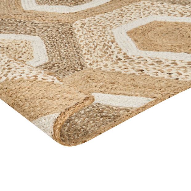 Beliani BASOREN - Laagpolig-Beige-Jute