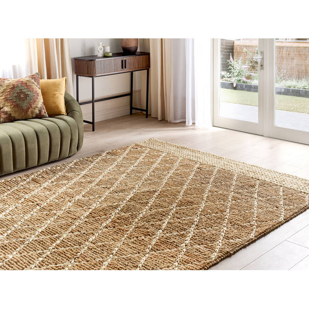 Beliani ZORAVA - Laagpolig-Beige-Jute