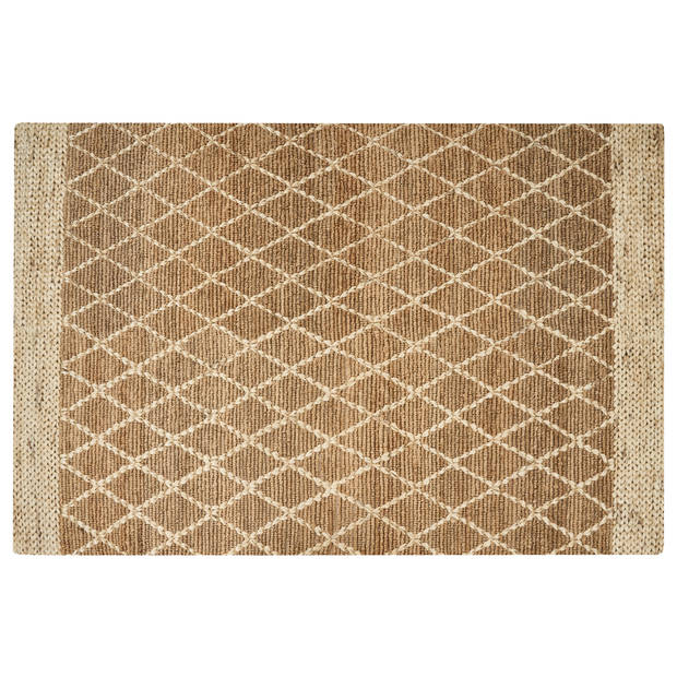 Beliani ZORAVA - Laagpolig-Beige-Jute