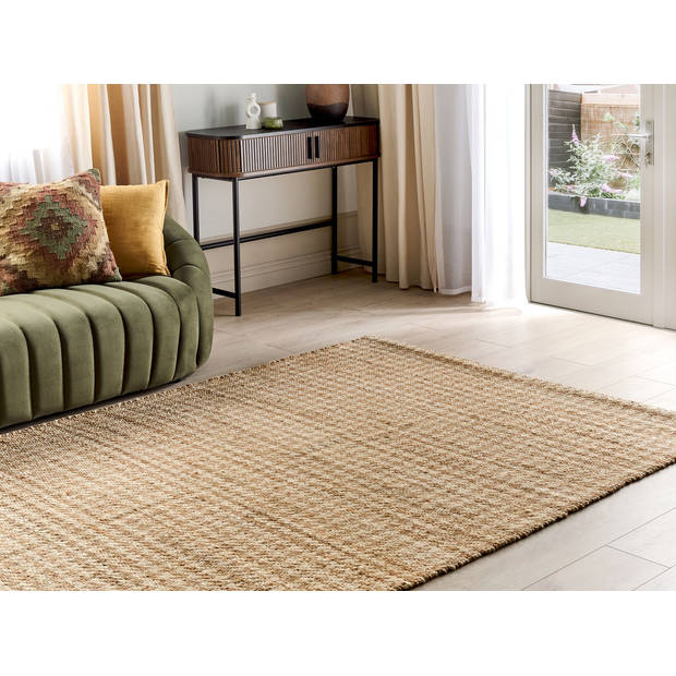 Beliani ARAPTEPE - Laagpolig-Beige-Jute