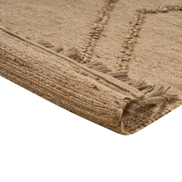 Beliani HANDERE - Gevlochten-Beige-Jute