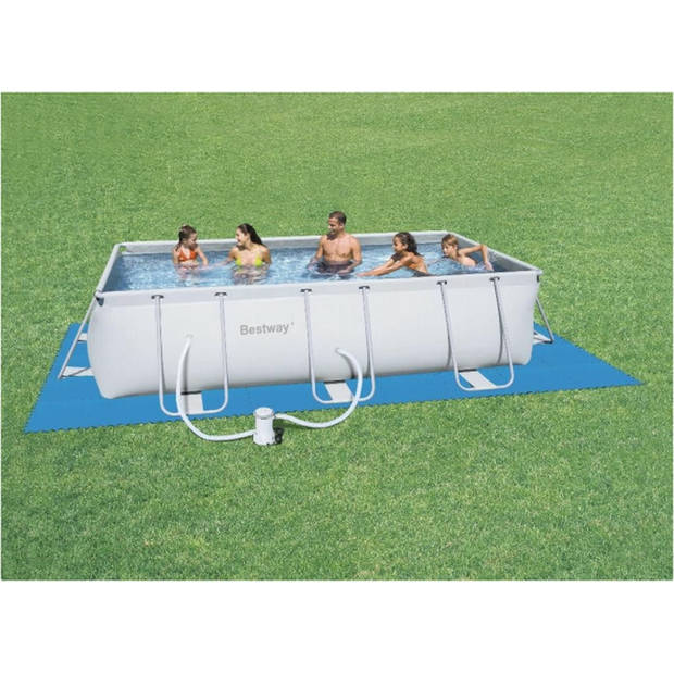 Zwembad ondergrond / looppad tegels - 50x50cm - blauw - 9 stuks (2.25 m2) c