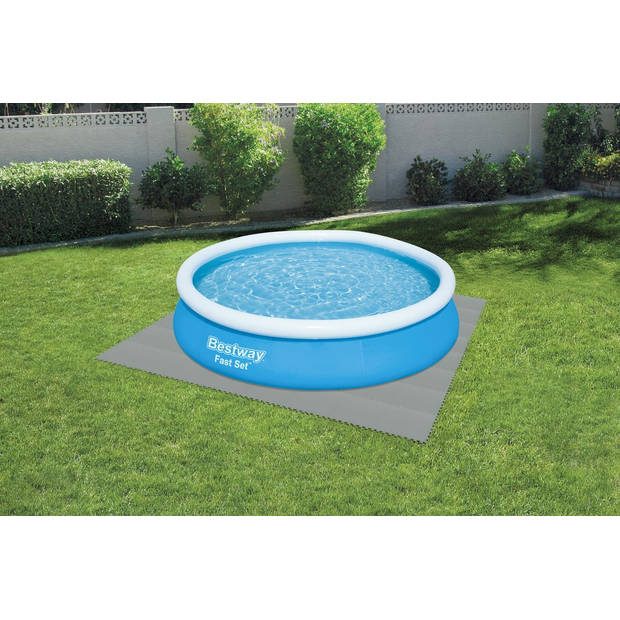 Zwembad ondergrond / looppad tegels - 50x50cm - grijs - 9 stuks (2.25 m2)