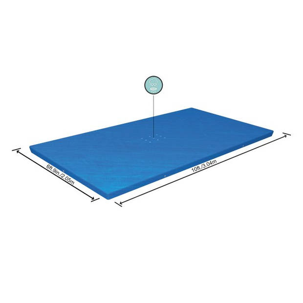 Afdekzeil / Zwembadzeil - Rechthoek - Blauw - 300x201cm