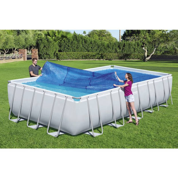 Solar zwembad afdekzeil / cover isolerend - rechthoek - 732x366cm (703x336cm)