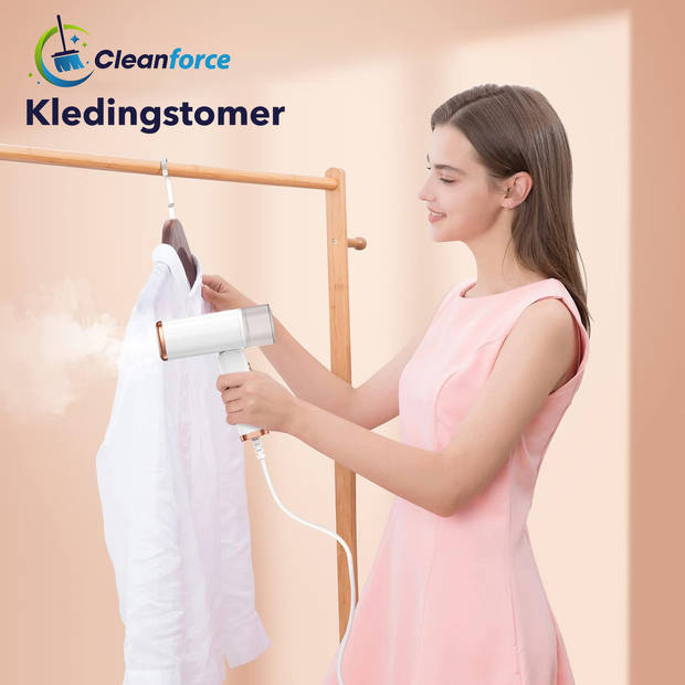 Cleanforce Kledingstomer met 3 Stoomstanden - 250ML - Handstomer - Ontkreuker - Stoomstrijkijzer - Stoomapparaat Kleding