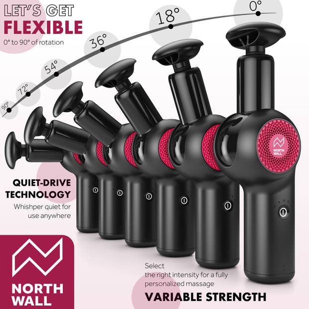 Massage Gun Northgun FLEX Rood - Professioneel Massage Pistool