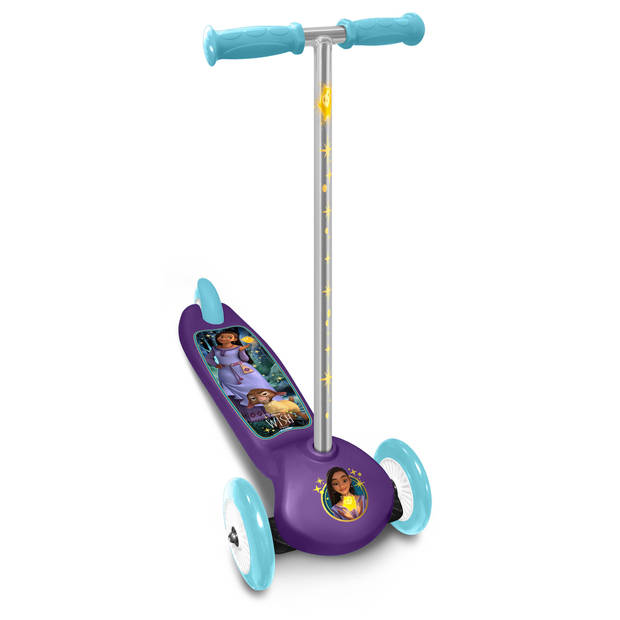 Disney Wish 3-wiel Kinderstep Voetrem Junior Paars/Lichtblauw