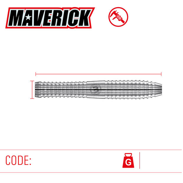 Winmau Maverick 80% tungsten steeltip dartpijlen