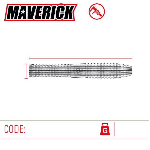 Winmau Maverick 80% tungsten steeltip dartpijlen