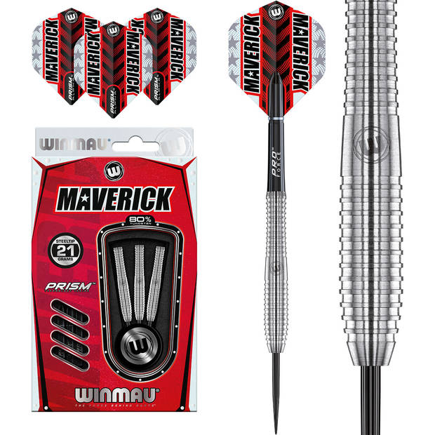 Winmau Maverick 80% tungsten steeltip dartpijlen