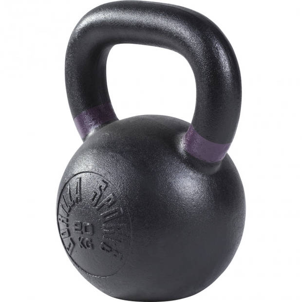 Gorilla Sports Kettlebell - 20 kg - Gietijzer - Olympisch - Zwart