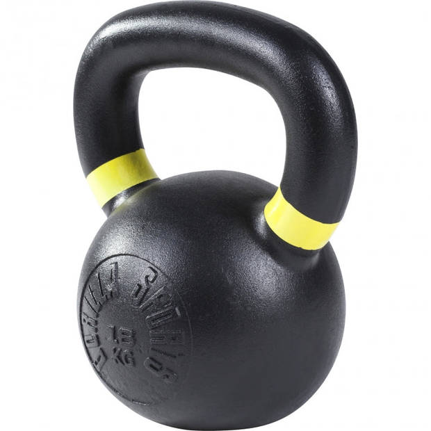 Gorilla Sports Kettlebell - 16 kg - Gietijzer - Olympisch - Zwart