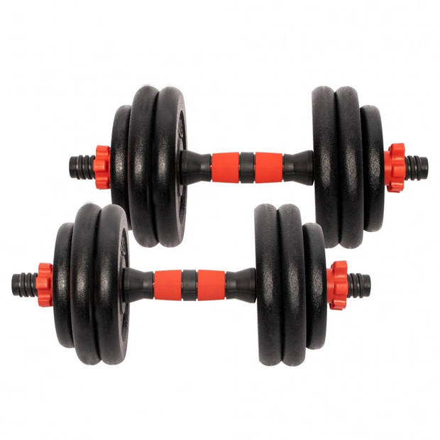 Gorilla Sports Dumbellset 25 kg - 2 x 12.5 kg - Gietijzer - 25 mm