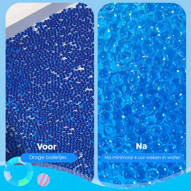 Waterparels Blauw - 40.000 stuks - 7-8mm - Waterballetjes - Gelballetjes - Waterabsorberende balletjes - Waterbeads