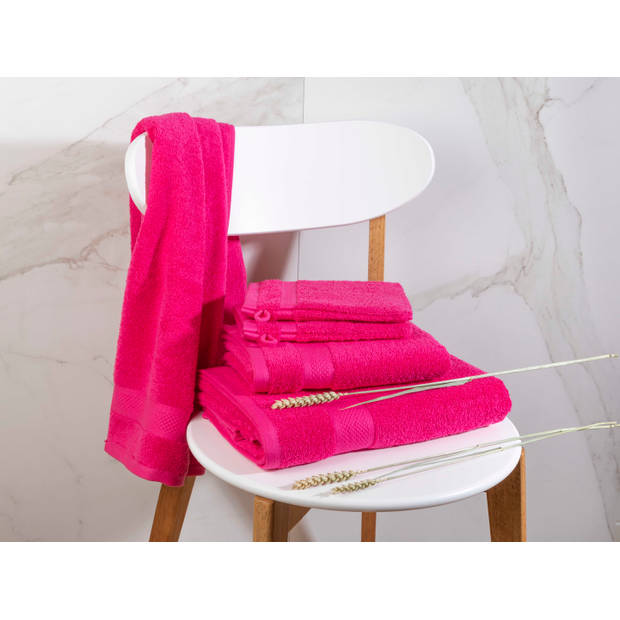 Handdoeken 15 delig combiset - Hotel Collectie - 100% katoen - roze