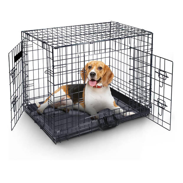 MaxxPet Hondenbench opvouwbaar - auto - bench voor honden - hondenren - 92x58x64cm