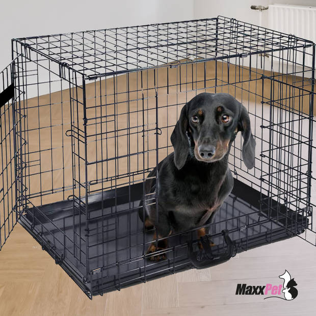 MaxxPet Hondenbench opvouwbaar - auto - bench voor honden - hondenren - 107x70x78cm