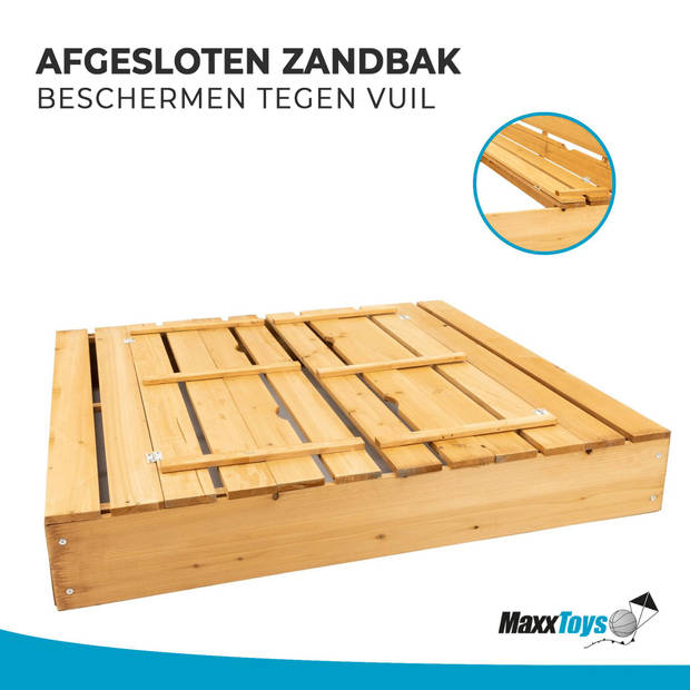 MaxxGarden Zandbak - Hout Dichtvouwbaar - 120x120cm