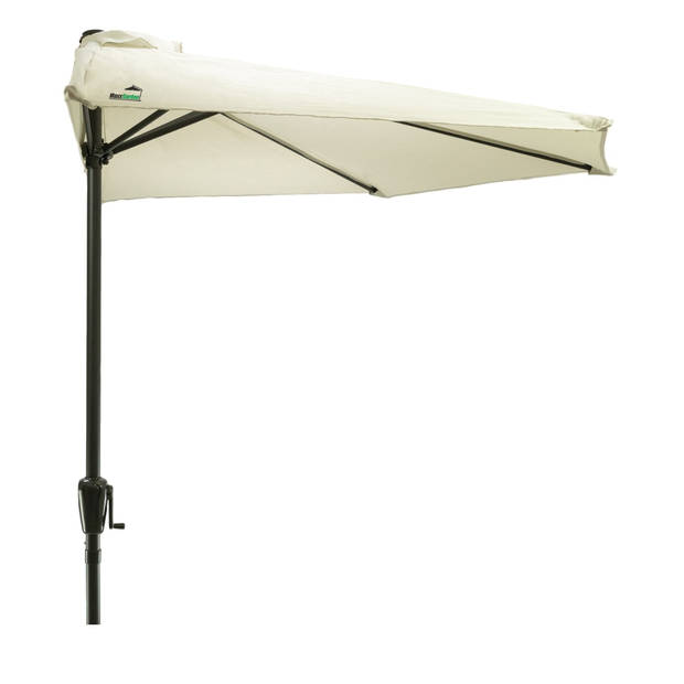 MaxxGarden Balkonparasol - Aluminium- halfrond - Ø 250 cm (lichtgrijs)