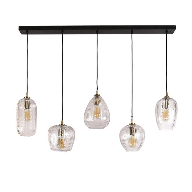 Giga Meubel - Hanglamp Diamond Grain Mix 5-Lichts Glas