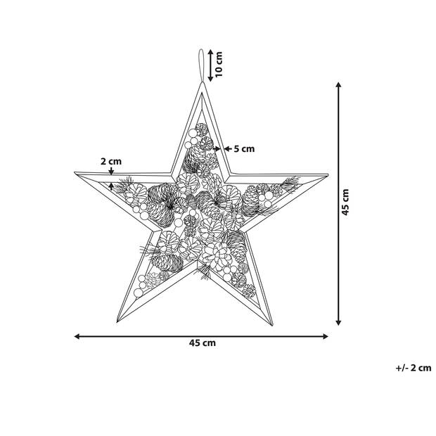 Beliani HOSIO - Wanddecoratie-Groen-Dennenhout