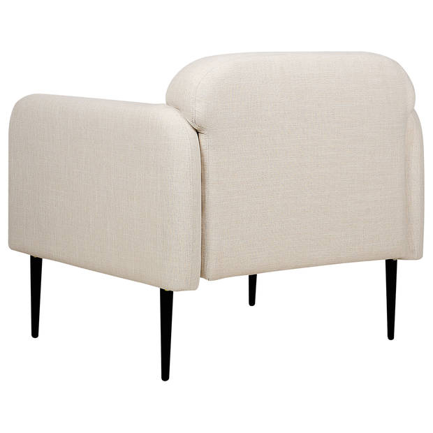 Beliani STOUBY - Fauteuil-Beige-Linnen