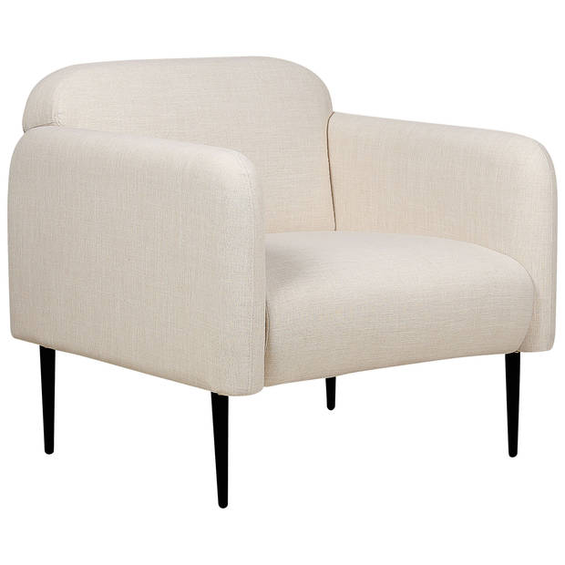 Beliani STOUBY - Fauteuil-Beige-Linnen