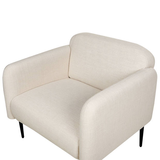 Beliani STOUBY - Fauteuil-Beige-Linnen