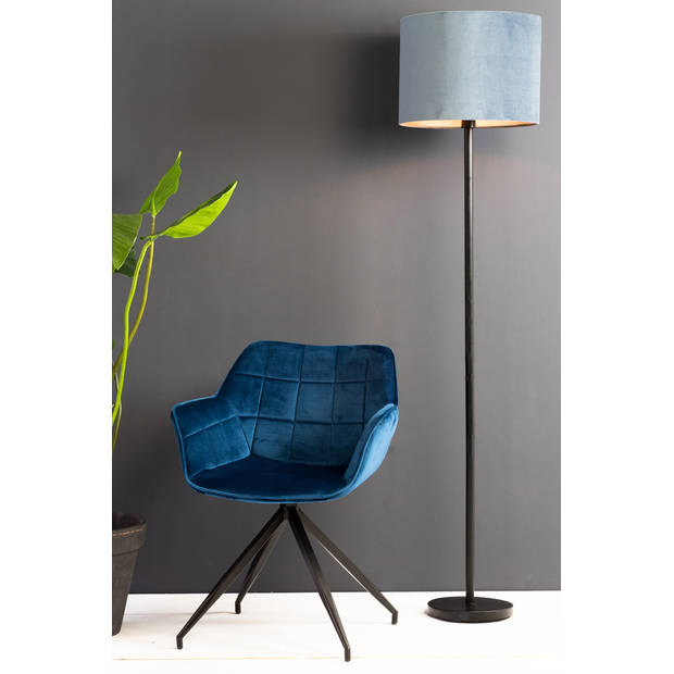 Light and Living lampenkap - blauw - textiel - 2240047