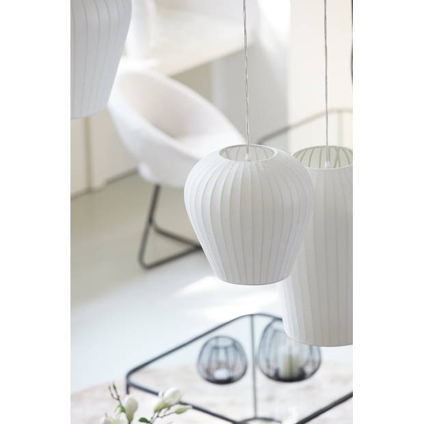 Light and Living hanglamp - wit - kunststof - 2958026