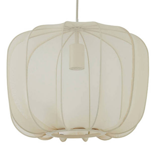 Light and Living hanglamp - wit - textiel - 2963327