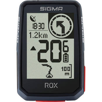 Sigma Rox 2.0 gps zw/zw overclamp stuurhouder + usb-c oplaadkabel