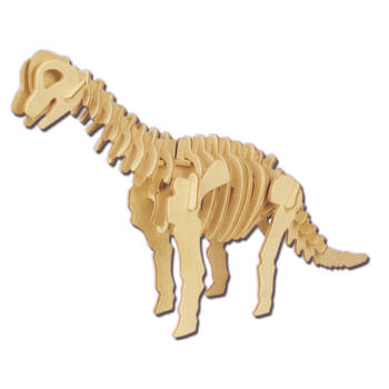 Houten 3D puzzel brachiosaurus dinosaurus 23 cm - 3D puzzels