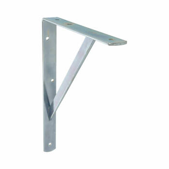 AMIG Plankdrager/planksteun van metaal - gelakt zilver - H500 x B325 mm - Tot 185 kg - Plankdragers