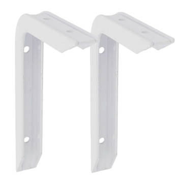 AMIG Plankdrager/planksteun van aluminium - 2x - gelakt wit - H200 x B150 mm - heavy support - Plankdragers