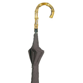 Classic Canes Paraplu – handvat van bamboe - 92 cm lang - Zwart