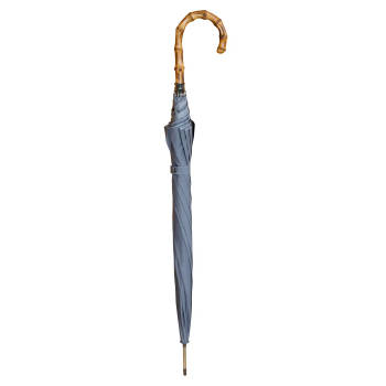 Classic Canes Paraplu - Bamboe handvat - 92 cm lang – Grijs – Doorsnede polyester doek 112 cm