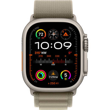 Apple Watch Ultra 2 medium ocean-bandje Titanium Groen