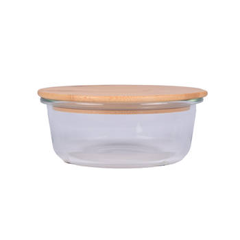 Broodtrommel Lunchbox Transparant Vershoudbakjes Saladekom Met Deksel Glazen 900ml Slakom voor