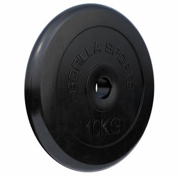 Gorilla Sports Halterschijf - 10 kg - Gietijzer - Rubber - 30 mm
