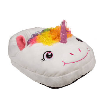 Out of the Blue - voetenwarmer groot slof eenhoorn/unicorn - one size - 30 x 27 cm - dierensloffen - Voetenwarmers