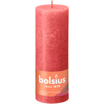 3 stuks - Bolsius - Stompkaars Blossom Pink 190/68 rustiek