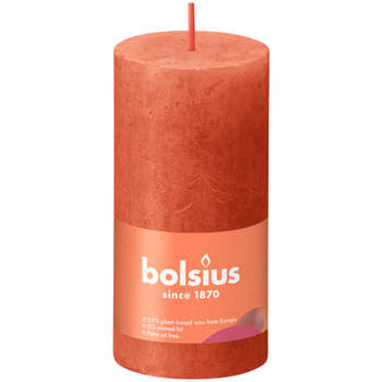 3 stuks - Bolsius - Stompkaars Earthy Orange 100/50 rustiek