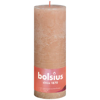 Bolsius - Rustiek Shine stompkaars 190/68 Misty Pink