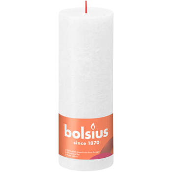 3 stuks - Bolsius - Stompkaars Cloudy White 190/68 rustiek